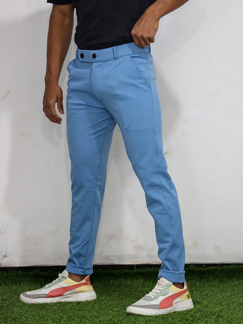 Mens Lycra Blend Solid Slim Fit Formal Trouser (Pack of 2) – Common Nova